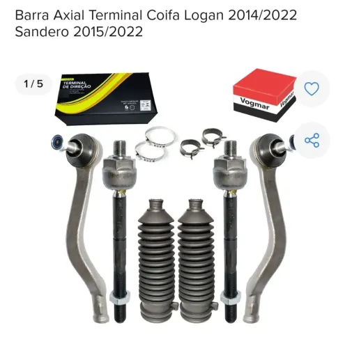Novas! Barra Axial Terminal Coifa Logan 2014/2022 Sandero 2015/2022