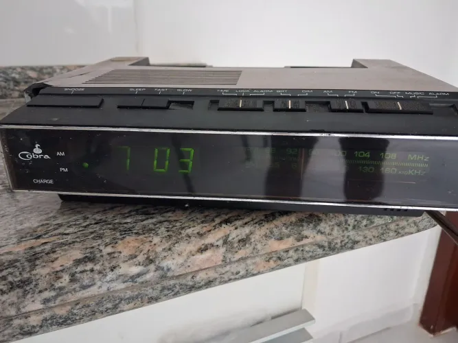 Rádio telefone e relógio Antigo COBRA ANOS 80