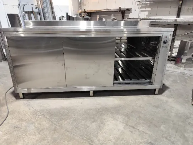 Balcão encosto refrigerado inox 2850×650×900 5 portas