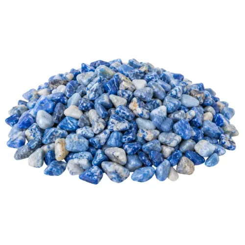 Cascalho Miúdo Rolado Pedras Naturais Azuis Orgonite 1kg