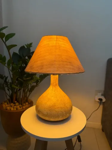 Abajur de Cerâmica - Estilo Natural