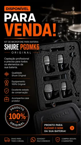 Microfone Bateria Shure