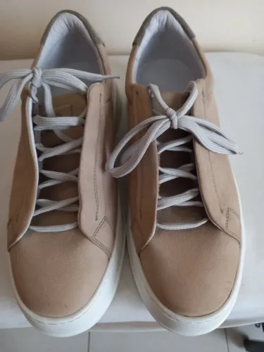 Sapato Stefano, cor bege, usado excelente, tamanho 41, masculino 