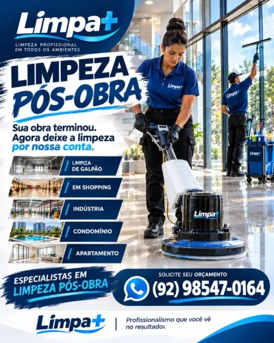 Limpeza Pós obra Manaus e limpeza pesada