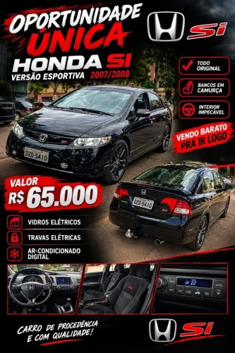 Honda Civic Sedan SI 2.0 16V 192cv 4P 2007