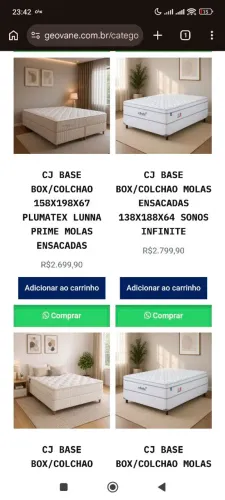 Cama casal solteiro Queen colchão box baú e etc