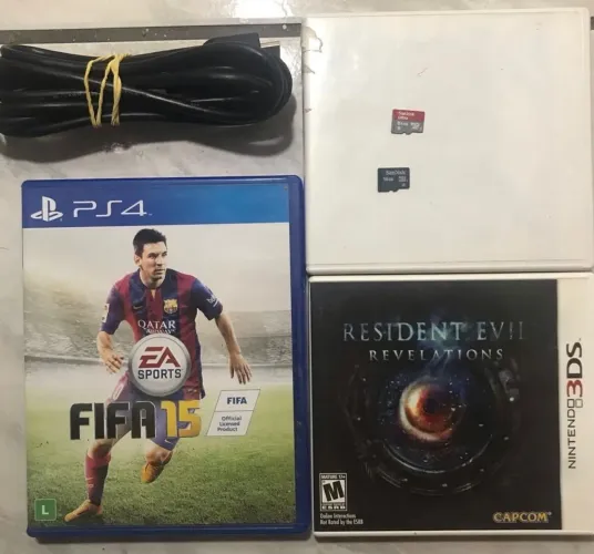 ? JOGOS PS4 / NINTENDO 3DS + MICROSD SANDISK + HDMI | ITEM RARO