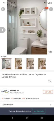 Kit nichos de banheiro