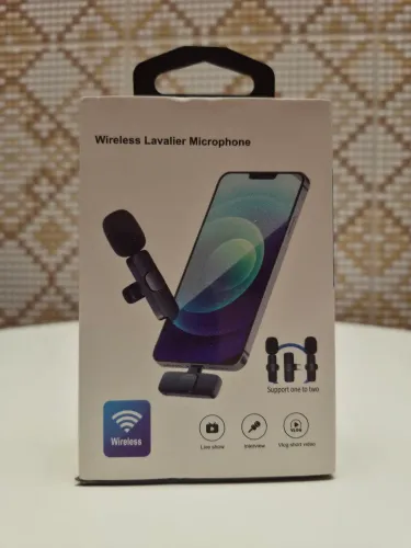Microfones Lapela Wireless Duplo com proteção de ruídos