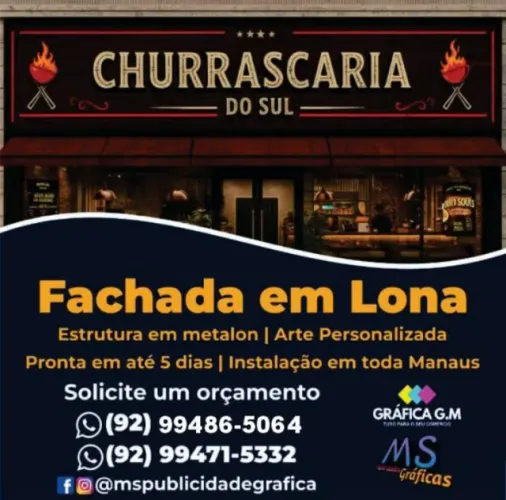 Gráfica para fachadas, banners, adesivos e muito mais