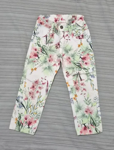 Calça de sarja florida Malwee