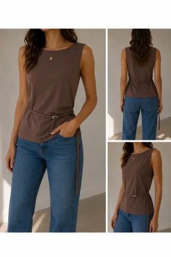 Blusinha social marrom