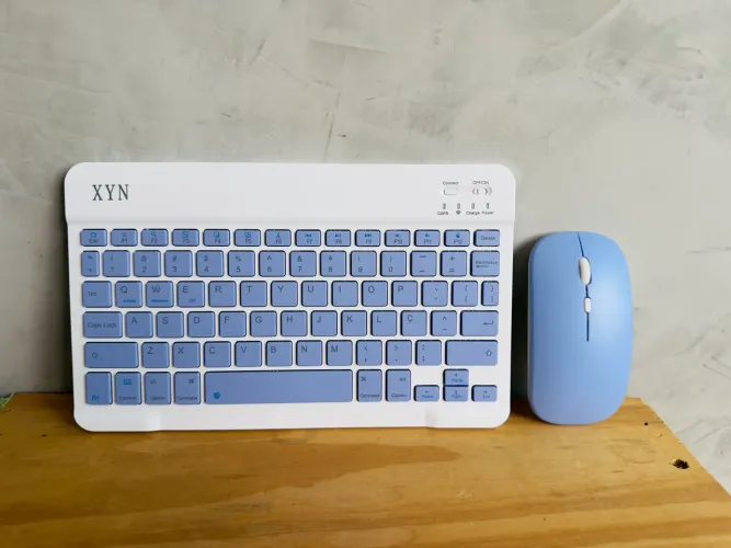 Kit Teclado + Mouse Bluetooth | Compatível Android, iOS, Tablet e NotebookEntrega Imediata