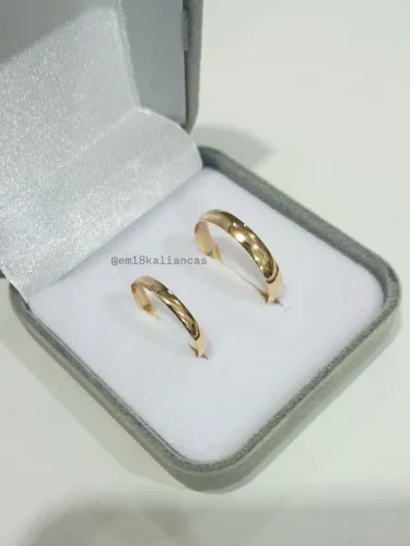 Modelos de Alianças em Ouro 18k - Faço sob medida 