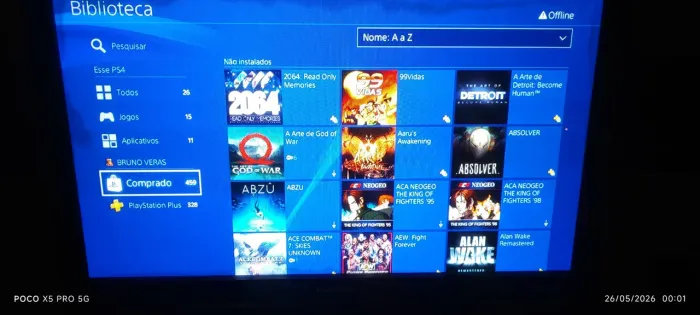 Ps4 slim 1 terá 500gb com mais de 400 jogos na PlayStation plus que vai junto e 2 comteles