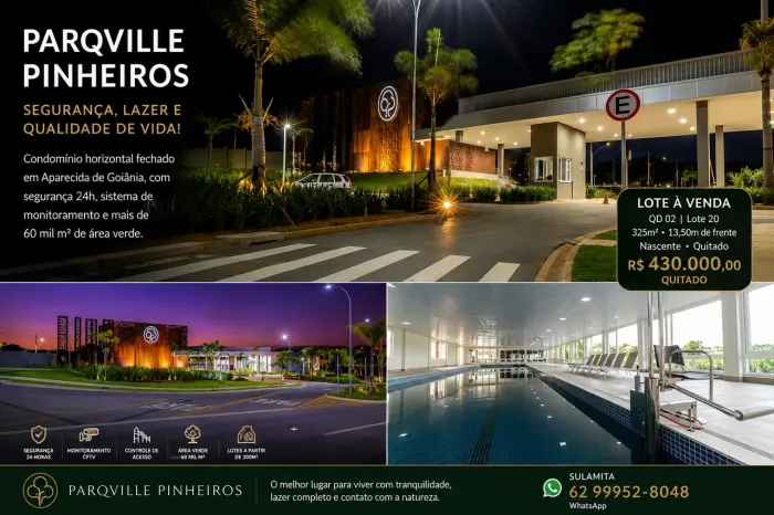 Lote no condomínio Parqville Pinheiros 