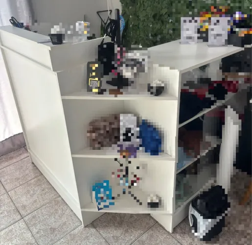 Balcão em L comercial 