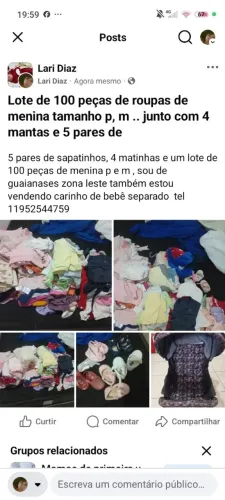 100 peças de roupas e carinho de bebê 