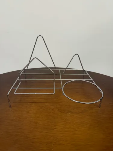 Suporte De Pratos Wolff Cromado De Metal 28cm X 26cm X 19cm (Usado)