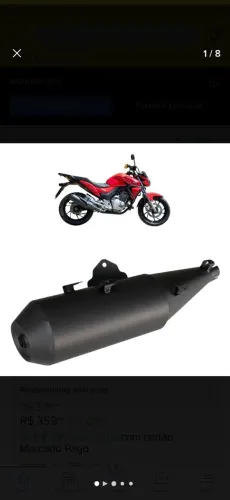 Escapamento honda cb250f 