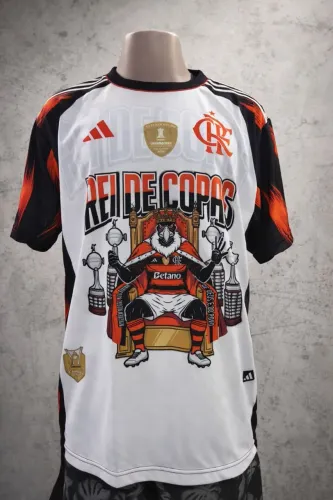 ? Manto do Mengão - Modelo Branco Personalizado Tetra Campeão!