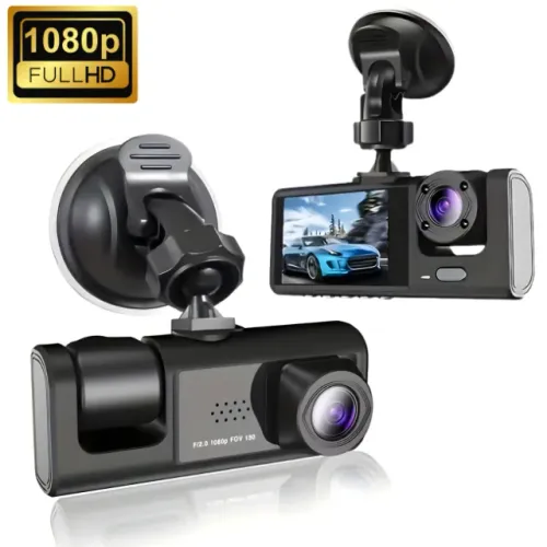 Câmera Veicular Lente Dupla 1080p Visão Noturna Sensor Gravidade Gravação Frontal Traseira