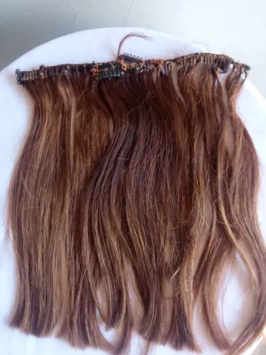 Cabelo himano 30 cm, 2 telas