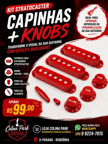 Kit Capinhas e Knobs Guitarra Stratocaster