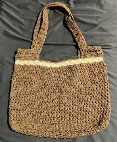 Bolsa grande de crochê