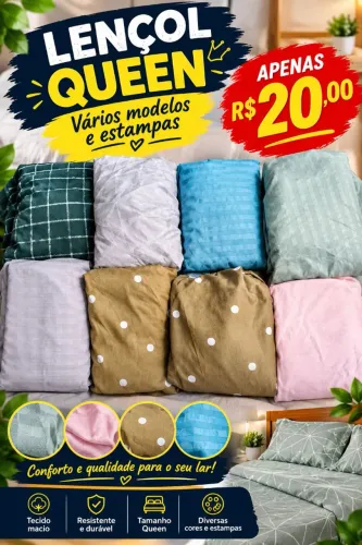 Lençol casal ou queen