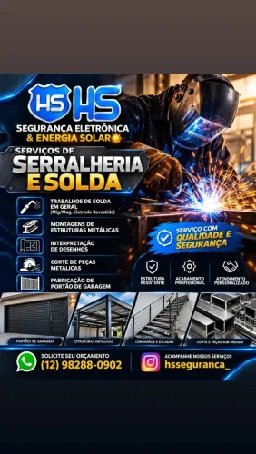 Serviços de serralheria, solda em geral 