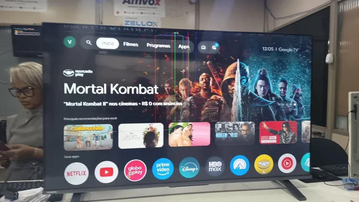  TV TOSHIBA 50 4K QLED - Tela trincada 