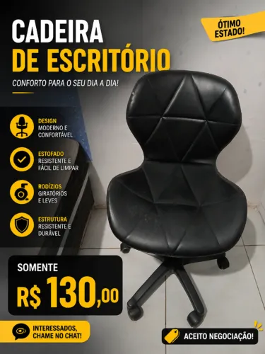 Cadeira de escritório somente no valor de 130