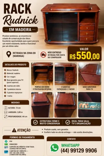 Rack Rudnick em madeira