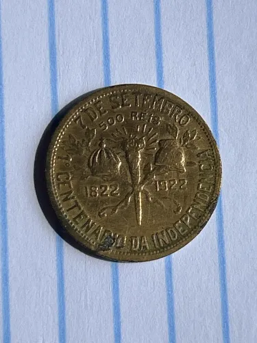 Moeda Centenário da Independência - 500 réis 1922