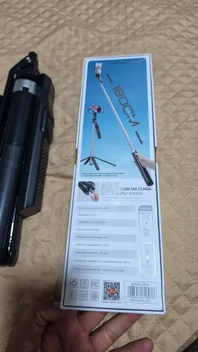 1.8MSelfie Stick Tripé com quatro pernas para celular,360° Rotacão