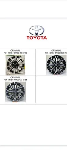 Rodas Novas aro 14- Linha Etios(Em até 10X)