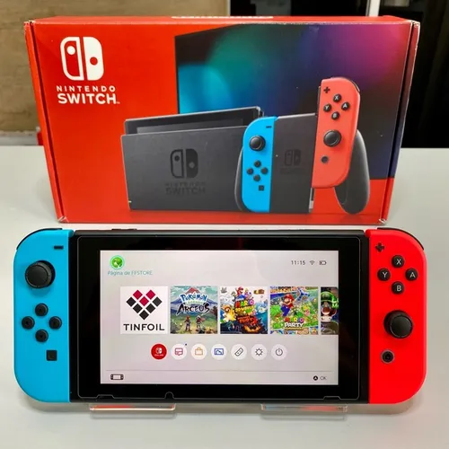 Nintendo Switch V2 Desbloqueado + Cartão de memória de 128gb - FFSTOREGAMES
