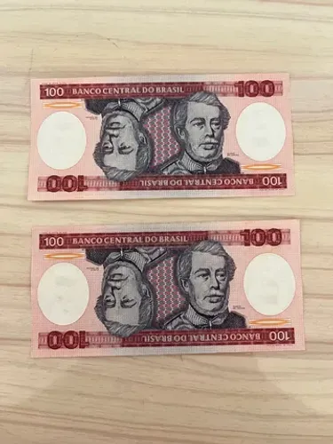 Nota Cédula de 100 cruzeiros - Duque de Caxias; colecionador; O VALOR É  UNITÁRIO !