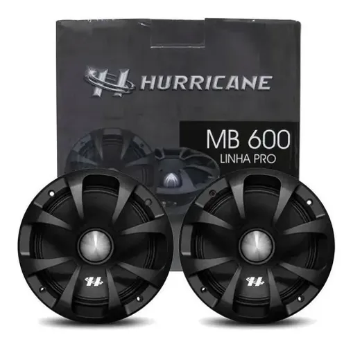 Par Falante Hurricane 6 Polegadas 500w Rms Pro Mb600 Cor Preto
