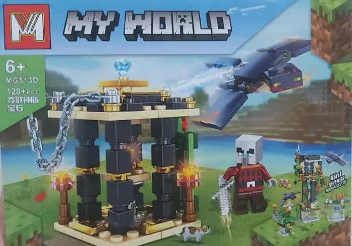 lego minecraft my world go-zp0360 mg513d-128pçs