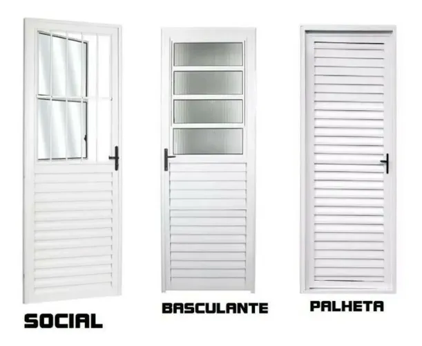 Porta de alumínio branco
