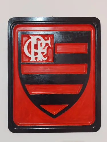 Quadro decorativo Escudo do Flamengo em gesso