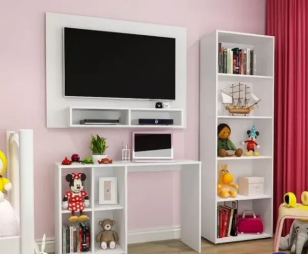 Promoção Conjunto de Quarto Mesa + Painel + Multiuso - 19/10