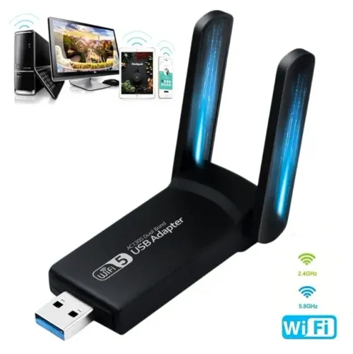 Adaptador Wifi 1300mbps Dual Band 2.4/5ghz