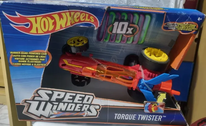 Hot Wheels Enroladores de Velocidade Torque Twister Vehicle, Vermelho