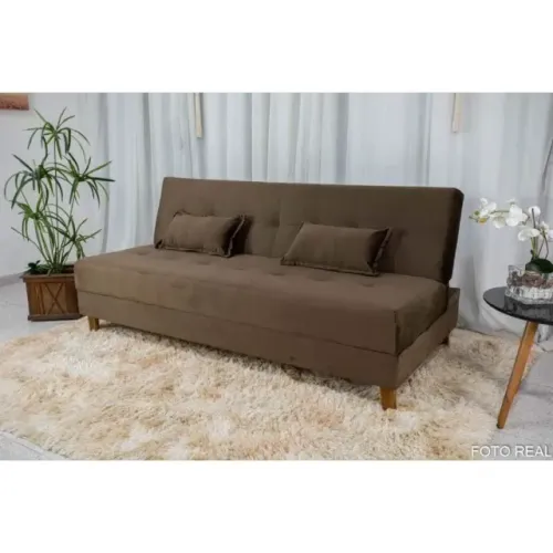 Sofá Cama Arpoador Marrom Pronta Entrega! RF