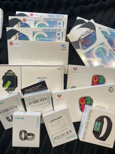 Lote Smartwatches, Smart Rings e Smart Band - Venda Direta