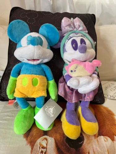 Casal pelúcia Mickey e Minnie Unicórnio Disney