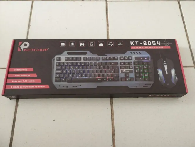 Kit Gamer Teclado e Mouse Ketchup KT-2054